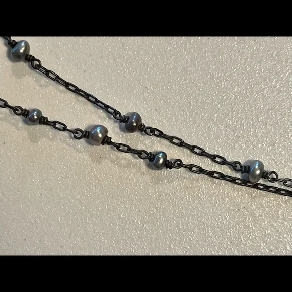 RARE! Vintage 1990’s Ten Thousand Things Double Strand Tahitian Pearl Necklace - Picture 5 of 8
